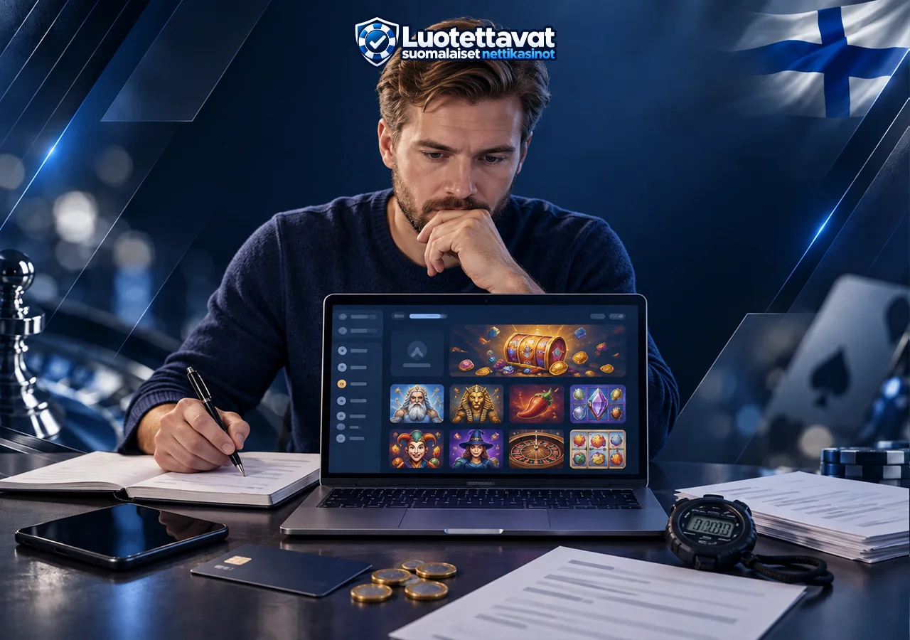 Nettikasinoiden testauksessa arvioidaan lisenssit, kotiutusten nopeus, pelit ja asiakaspalvelu.